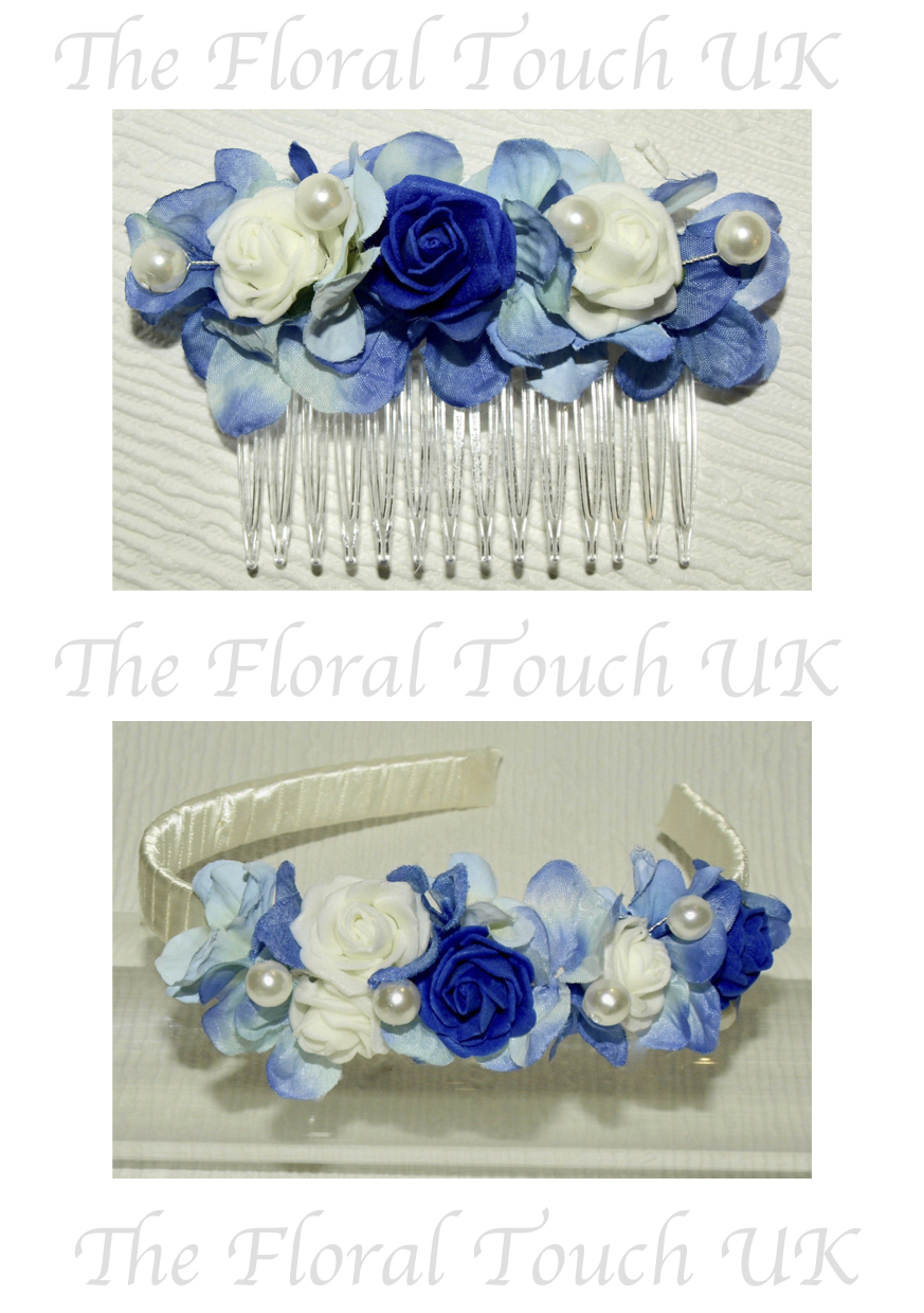 Blue & White Hair Comb